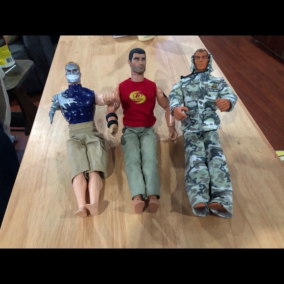 Vintage action man gi joe action figure lot of 3 1996-2002 ultra corps max steel - Picture 1 of 5